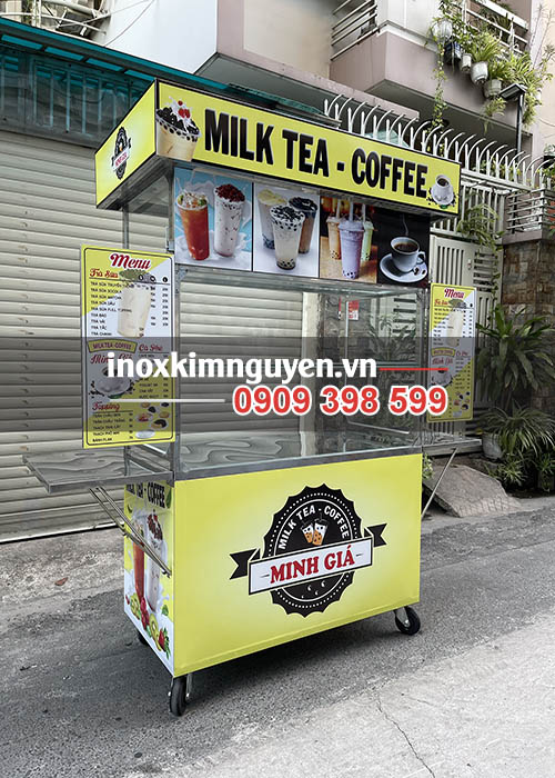 Xe trà sữa inox giá rẻ 1M2 SP532