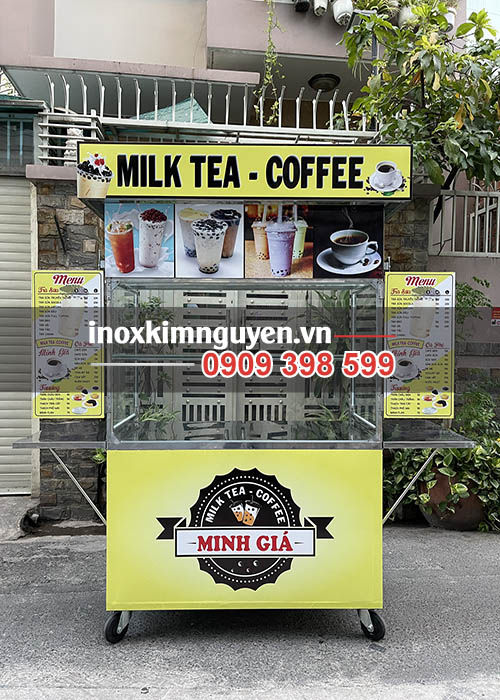 Xe trà sữa inox giá rẻ 1M2 SP532